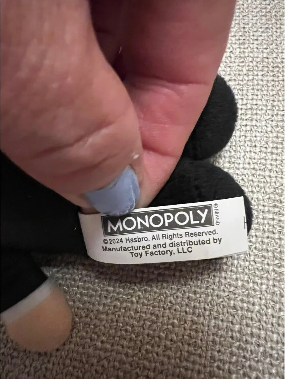 Classic board game Mr. Monopoly Rich Uncle Pennybags Banker Plush Toy Black tux